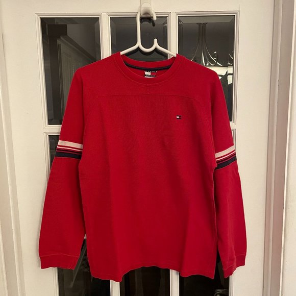 Tommy Hilfiger red long sleeved tee for men - Picture 1 of 4